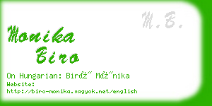 monika biro business card